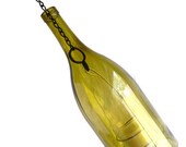 Gold Chardonnay Wine Bottle Candle Holder Hanging Hurricane Lantern Big 1.5L