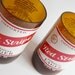 Red Stripe Beer Bottle Tumbler Drinking Glasses Set of 2