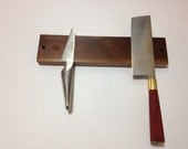 12 inch Magnetic Wall Mounted Walnut Knife Block