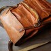 Vintage Leather Backpack bag Switzerland climber antique wool