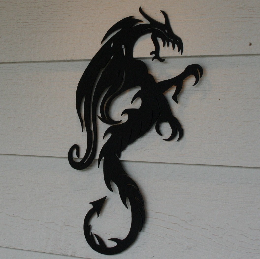 Black Dragon Metal Wall Hanging