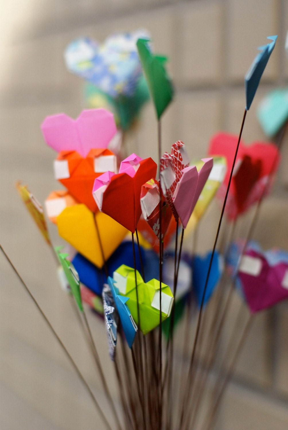 I Heart You - Origami Hearts Bouquet