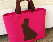 Chocolate Bunny, Easter Tote, Reversible