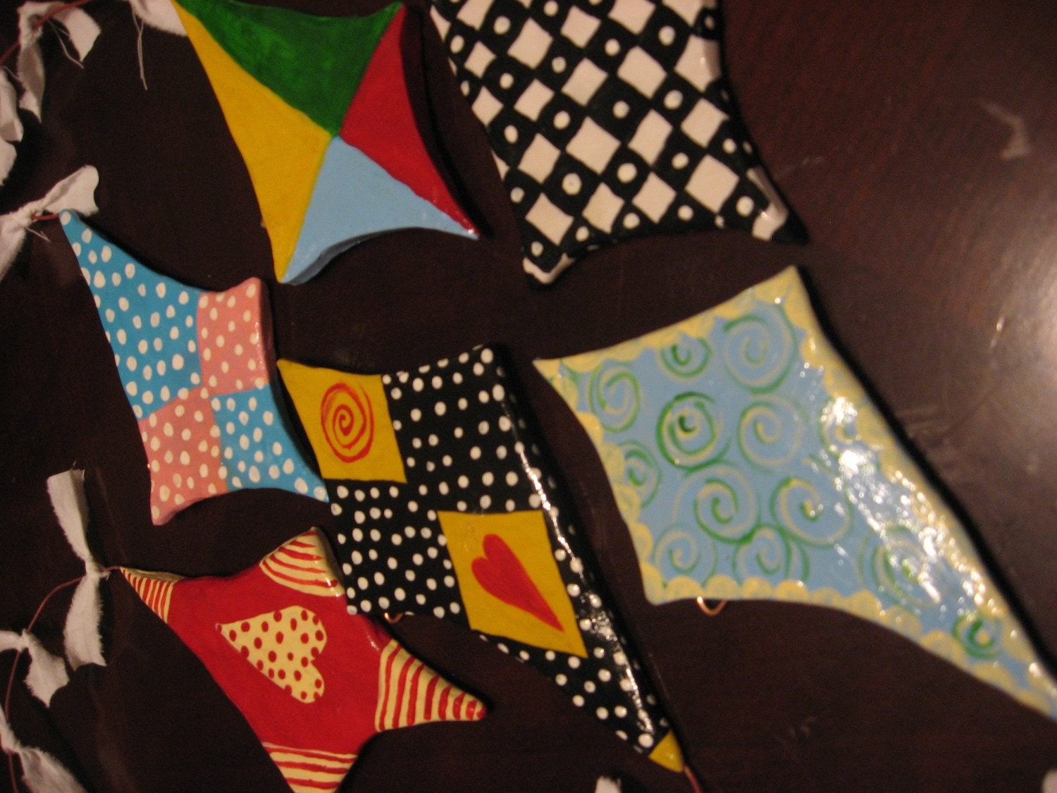 Kite Ornaments or wall hangings-Fly Away set of 6