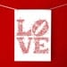 Pretty, red, detailed pattern, love, fine art print.