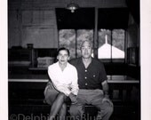 Digital Scan of Vintage  Black and White Portrait of a couple            0059