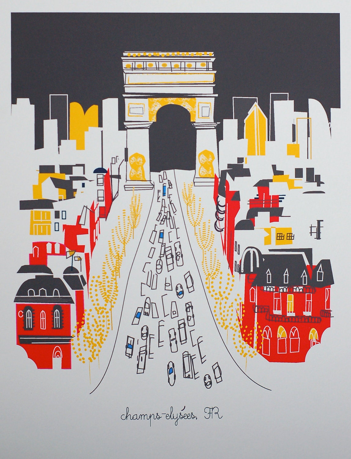 CHAMPS ELYSEES Paris ((holiday limited release print))