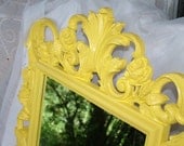 Ornate Mirror Shown in Yellow or Choose your color or Choose Mirror or Chalkboard Ornate Lovely Mirror 30 x 19