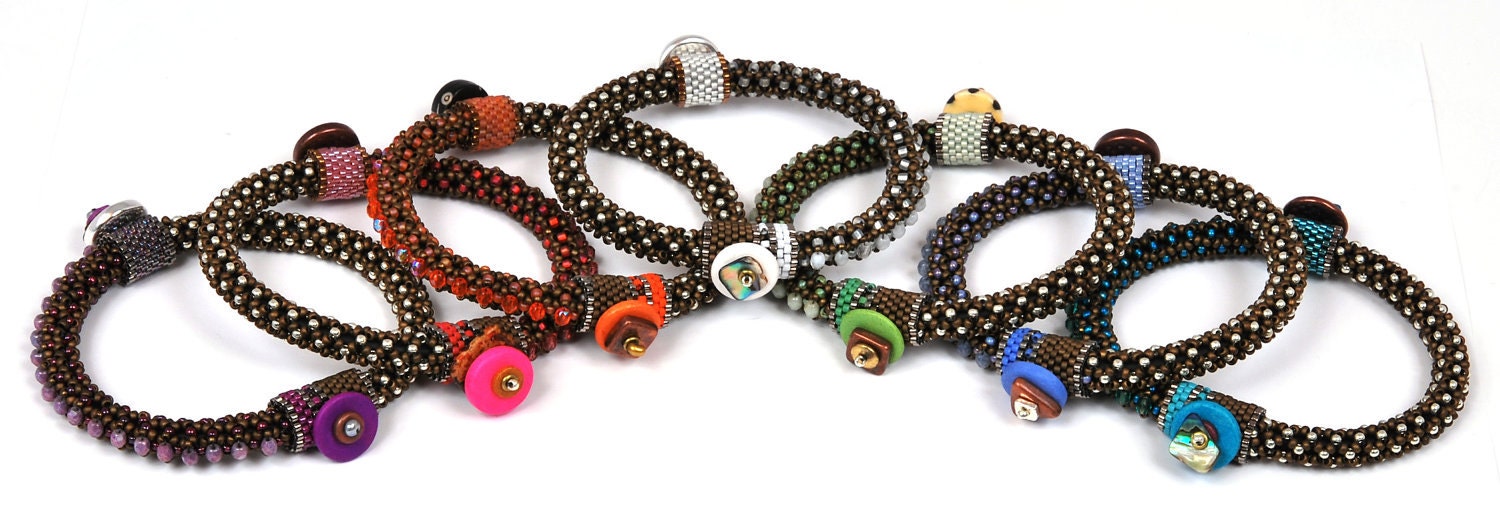 BEAD KIT ONLY-Circle of Gems Single Bracelet Kit-Bubble Gum-Pattern Sold Separately