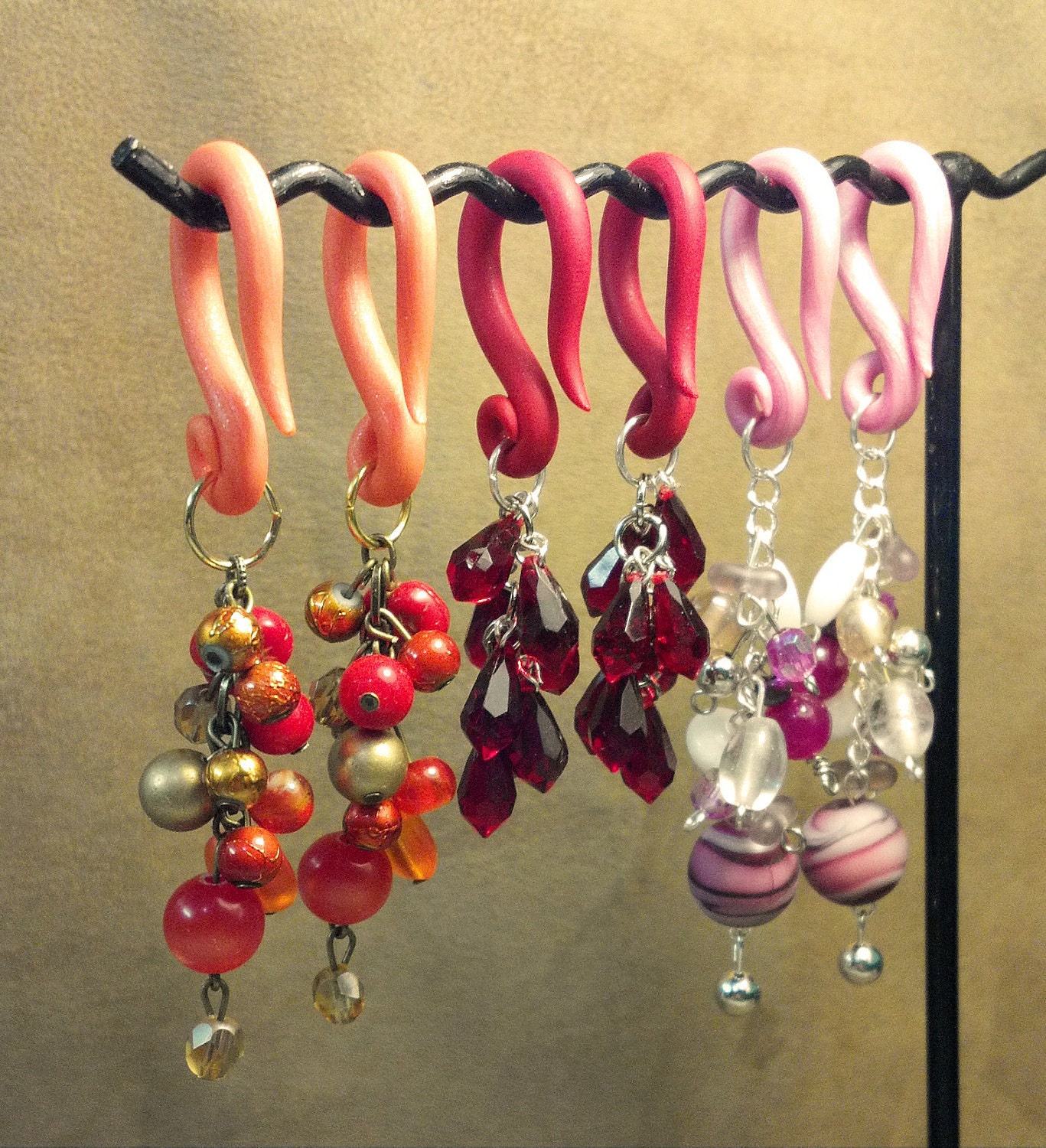 Build Your Own Custom Dangles - 6g-00g - Earrings for Stretched Lobes - Gauges