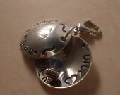 Wedding Jewelry Personalized Something Blue Hand Stamped Bouquet Charm