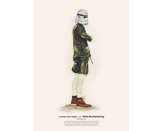 He Wears It 023 - Coruscant Clone Trooper wears White Mountaineering