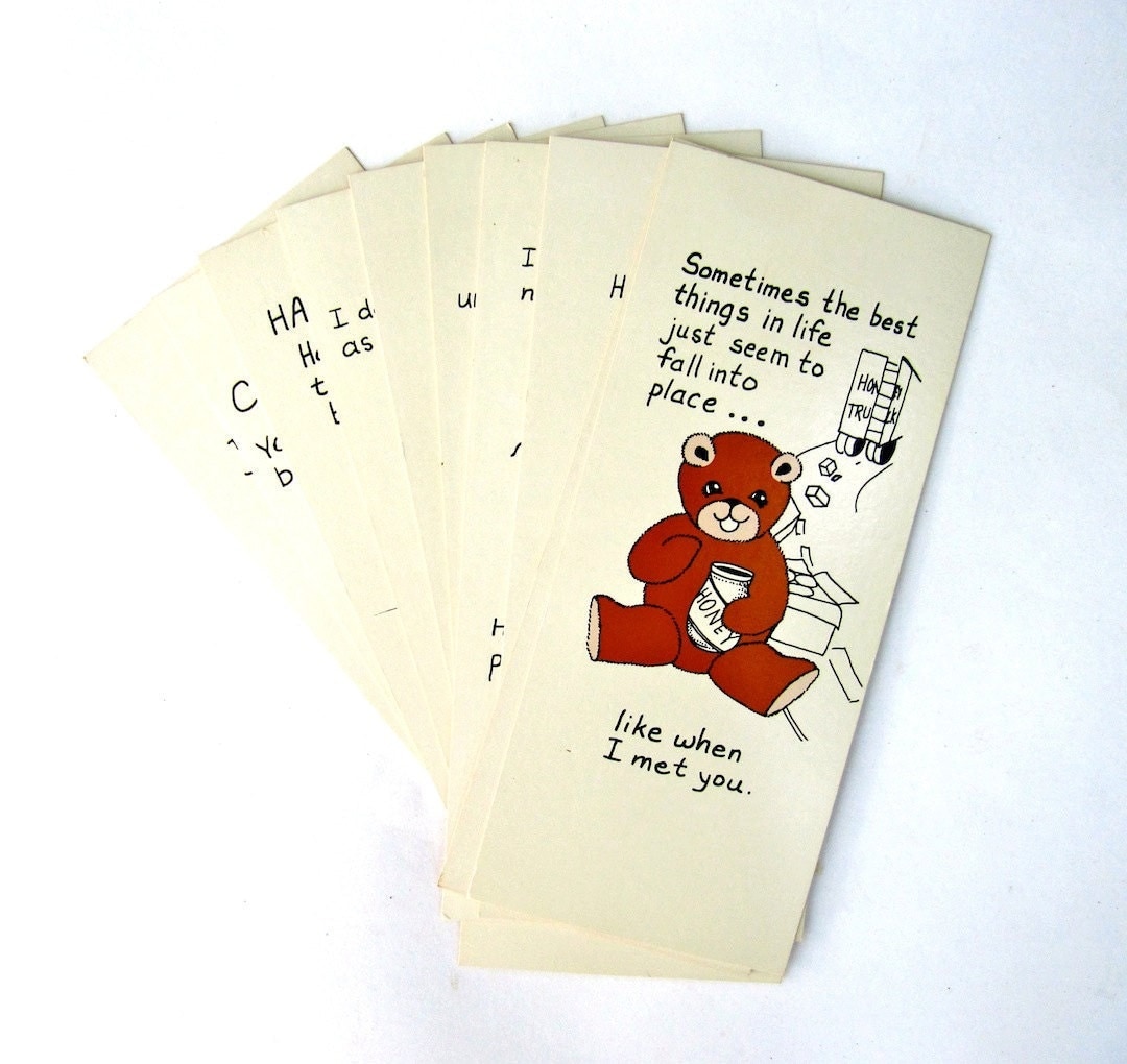 Teddygram Friendship Birthday Cards Set of 11 1986