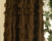 Mousse Au Chocolat jean skirt ruffled  tiered silk frou frou  frilly ultra femme French bohemian ballroom Renaissance Denim Couture