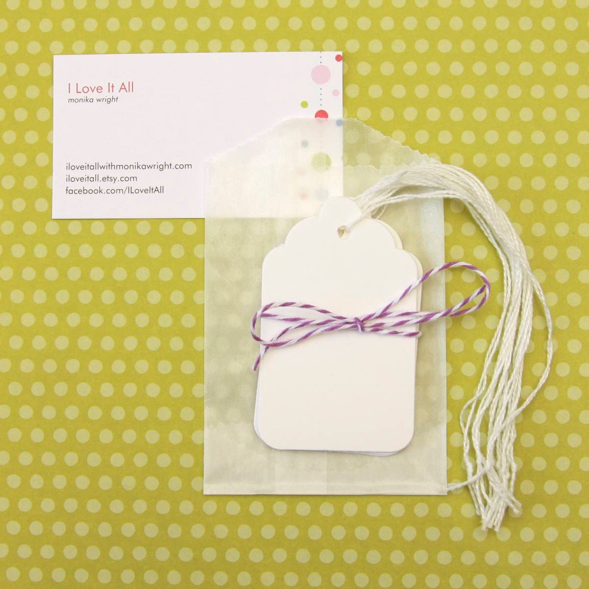 10 White Small Mini Tiny Shipping Gift Hang Tags . Scrapbook Journaling Spots . December Daily . Gift Wrap Packaging