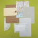 Rustic Mixed Media Greeting Thank You Note Card . Junk Journal Smash Mini // Machine Stitched Book Page . Shipping Tag // A2 size