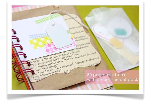 30 Days of Lists . Mixed Media Daily Documenting Notebook Daybook Kit . Book One . Junk Art Journal Album . Smash Mini Book // Recycled