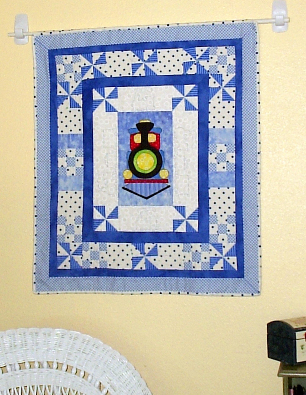 Jedidah Junction Childs Quilted Wallhanging Pattern, a Rhapsody Quilt Designs by Melanie pattern in PDF