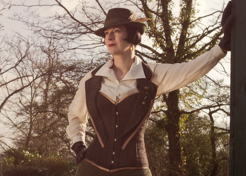 Tweed corset