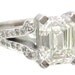 18k white gold emerald cut diamond engagement ring art deco prong set 1.90ctw