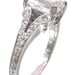 18k white gold emerald cut diamond engagement ring art deco prong set 1.90ctw