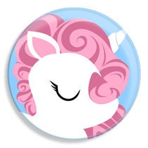 Unicorn 1 1/4in Pinback Button