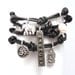 Black Leather Wrap Bracelet with Harmony Charm,yoga jewelry,wrapped, wrapping, wrap around,wrist wrap