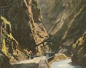 Hanging Bridge on the Royal Gorge Colorado scenic view on  Unused Vintage Postcard