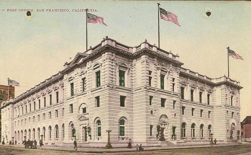 Post Office SAN FRANCISCO California unused Edward Mitchell vintage postcard