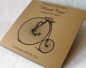 CD DVD sleeve, Custom, Kraft, White, or Colored Cardstock, Vintage Bicycle