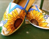 Custom hand painted TOMS, sunflowers