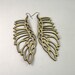 Leather jewelry - "Martin Pescador" earrings Gold by Laurel