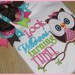 Owl Birthday Embroidery Shirt, Look Whoo's Turning One, Two, Three, Four etc, Cute Sayings
