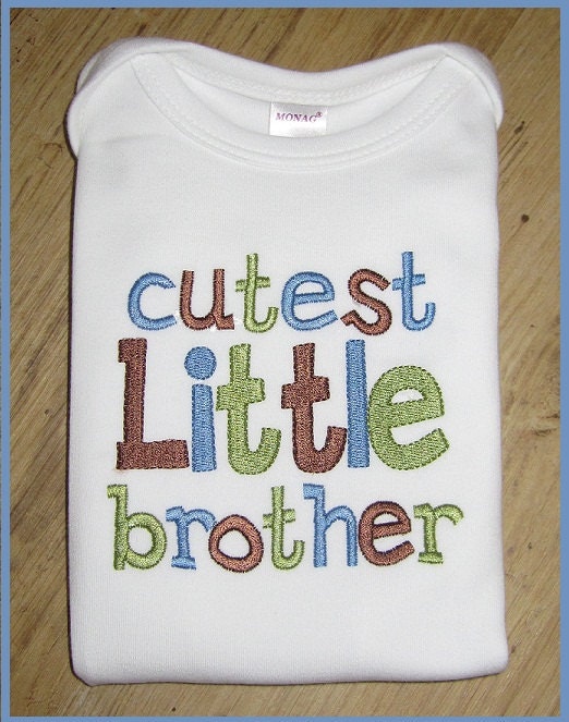 Big Sister, Little Sister, Big Brother, Little Brother Sibling Set, Embroidery Sibling Shirts