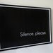Poster Typography Art Print Silence Please in Black and White - 11 x 14 inches