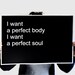 Poster Typography Print - Perfect Body, Perfect Soul in 18.5 x 13 inches