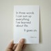 Art Print Typography Everything I've Learned in Life in 4 x 6 Robert Frost Quote
