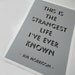 Typography Print Morrisson Quote The Strangest Life in Gray and Black A4