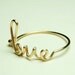 Love wire ring - gold permanently copper wire- custom size- by Dereck Maltez Keoops8 Shop