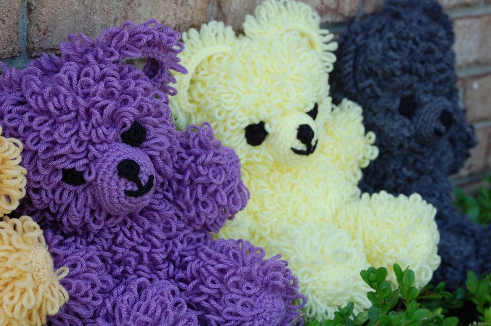 Colorful Crocheted Bears - Ready to Ship