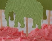 Elephant Cupcake Toppers for Birthdays and Showers