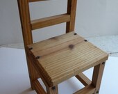 Vintage Wood Chair Vintage Wooden Chair Wood Home Decor Decorative Chair Handmade Small Scale Furniture Unique Home Decor