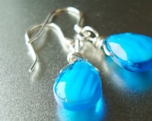 Under the Sea - Aqua Lampwork glass on Sterling silver