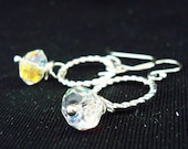 Drops of Rain - Swarovski Crystal, Sterling Silver earrings