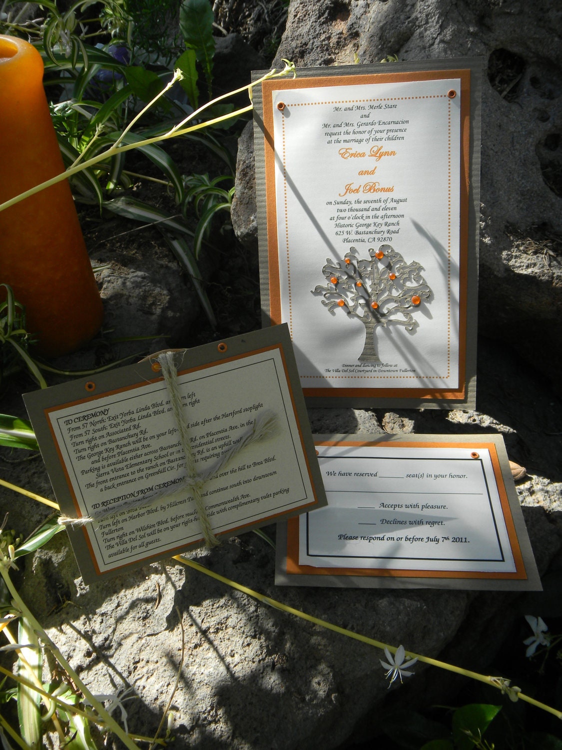 Orange Tree Invitations