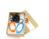 SALE Portal necklace - A portal friendship combo blue and orange