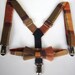 bow tie and suspenders for toddler boy - harvest green gold orange plaid