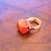 Carnelian & Copper Wire Wrapped Ring Bohemian Jewelry