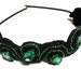 Green Rhinestone Headband - Beaded Hair Accessory