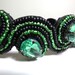 Green Rhinestone Headband - Beaded Hair Accessory